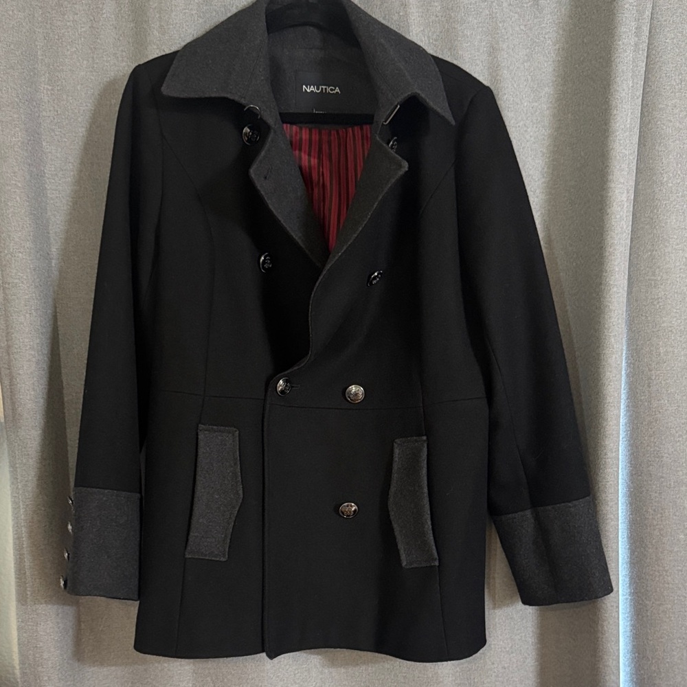 Ralph Lauren Nautica Women’s Black Wool Peacoat- size large